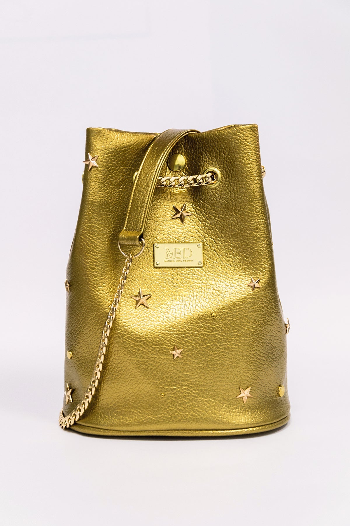 Beuteltasche aus Premium Lederimitat "SPACE" - gold - Manuel Essl Design