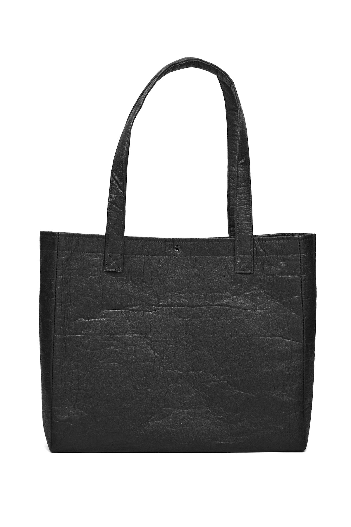 Großer Shopper aus Ananasleder - noir - Manuel Essl Design