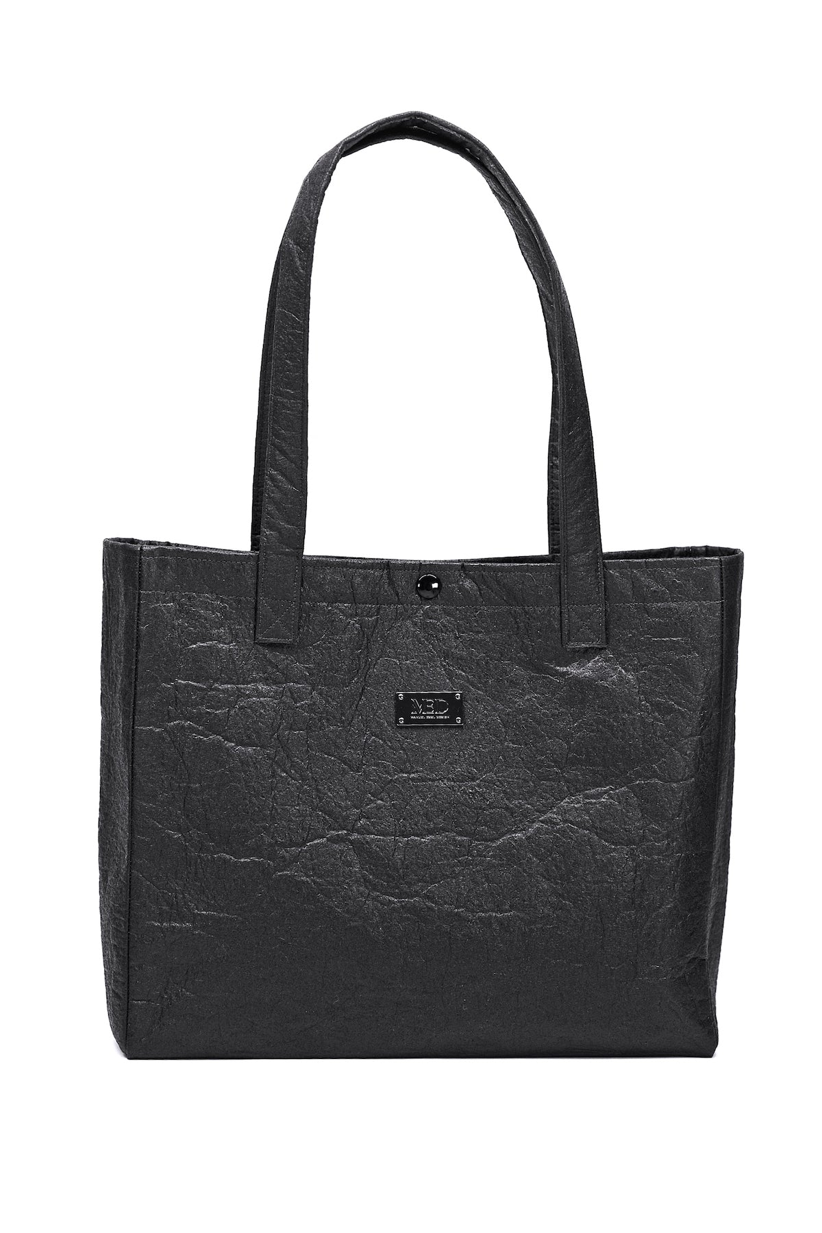 Großer Shopper aus Ananasleder - noir - Manuel Essl Design
