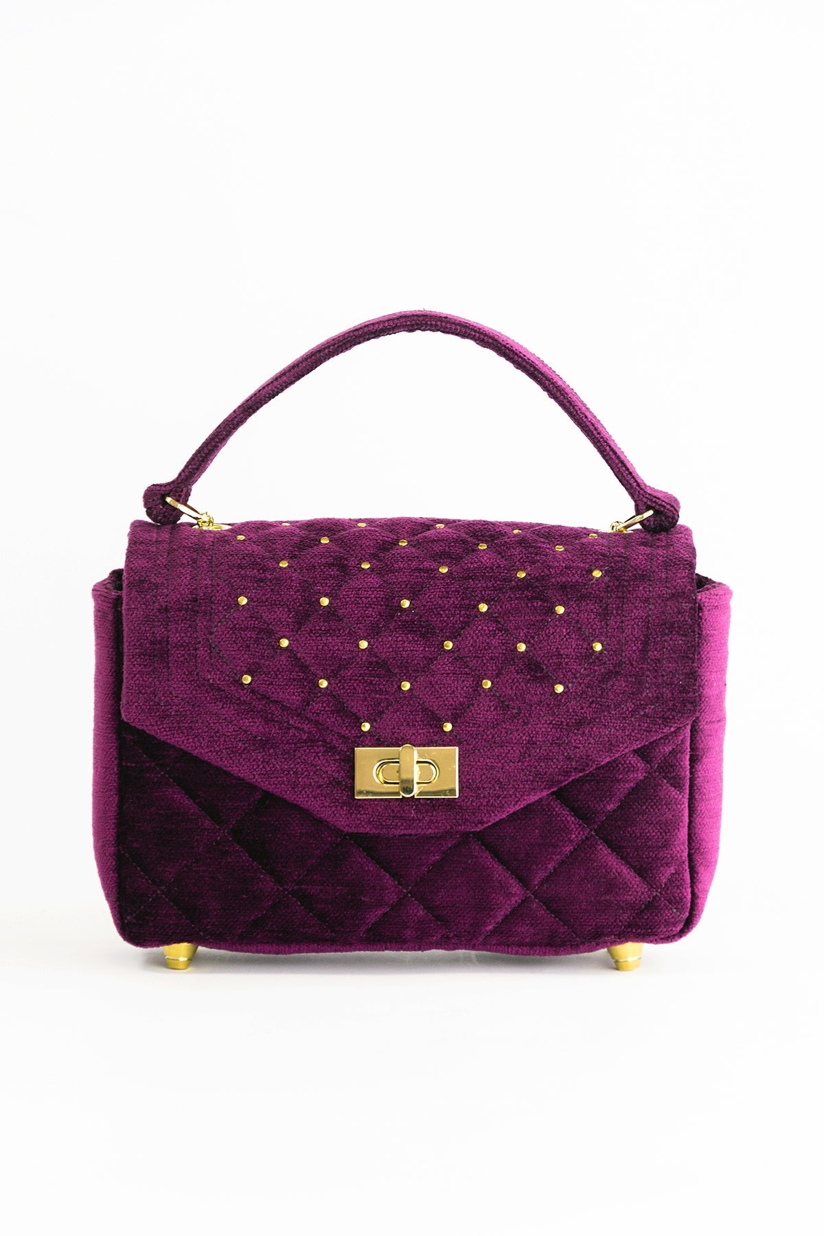 Schultertasche aus Samt "RICH IN VELVET" - lilac - Manuel Essl Design