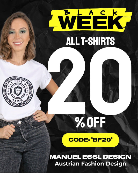 Dein Black Friday Deal wartet: 20% auf alle T-Shirts! - Manuel Essl Design