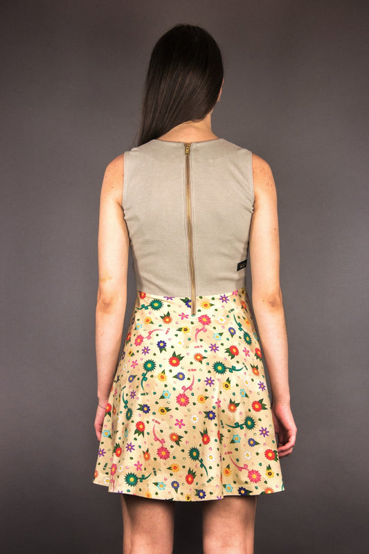 Ausgestelltes Jersey - Kleid "MINNA FLOWERS" - Manuel Essl Design