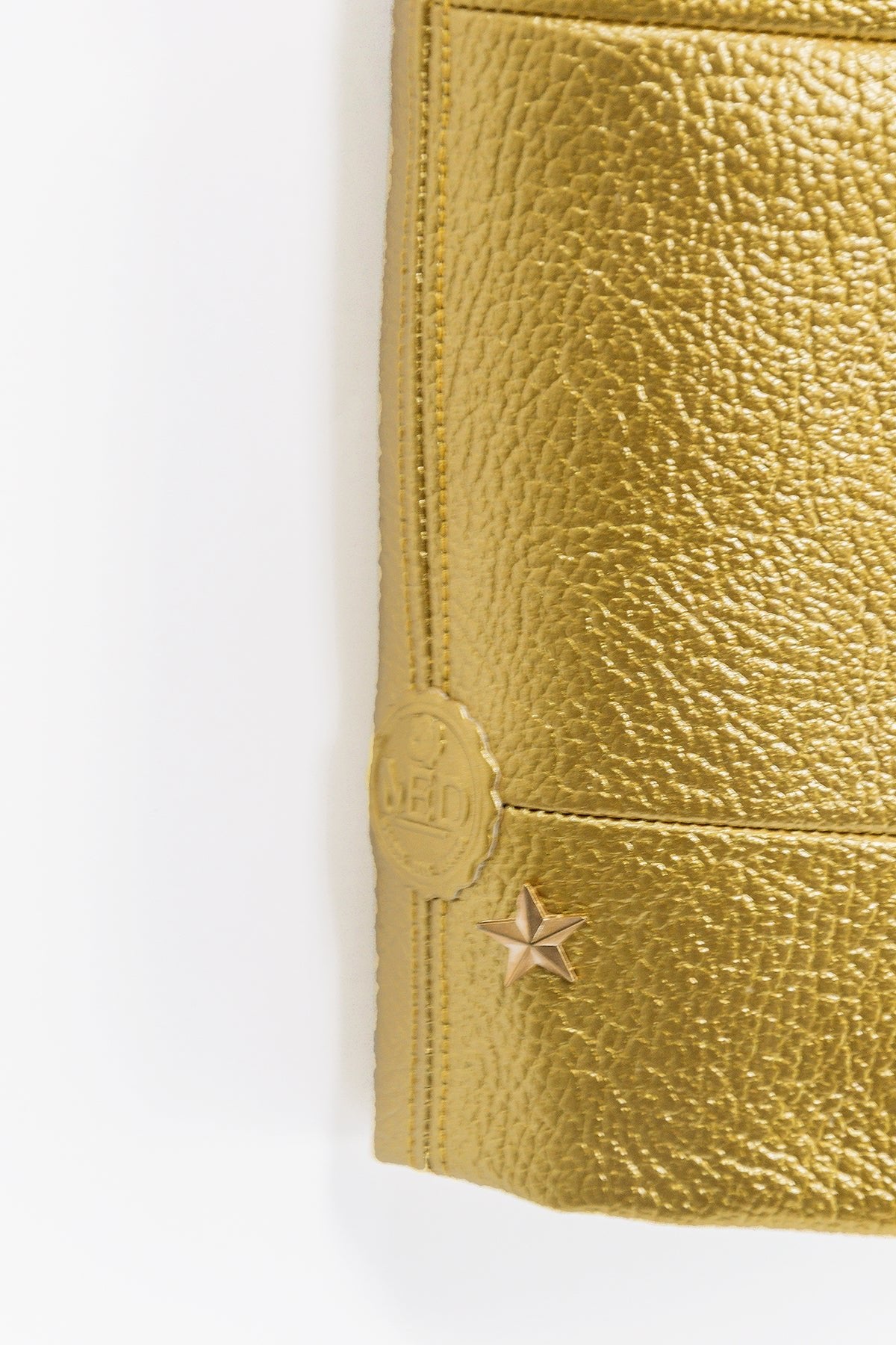Bahnen - Rock aus veganem Lederimitat "SPACE" - gold - Manuel Essl Design