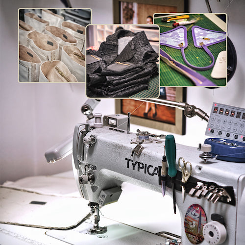 Eine Nähmaschine im Atelier