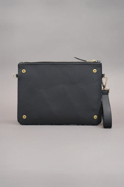 Twin Clutch "COSMIC BLOOM" - kariert - Manuel Essl Design