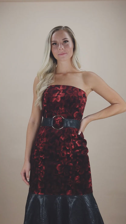 Abend-Kleid mit Volants "JARDIM"
