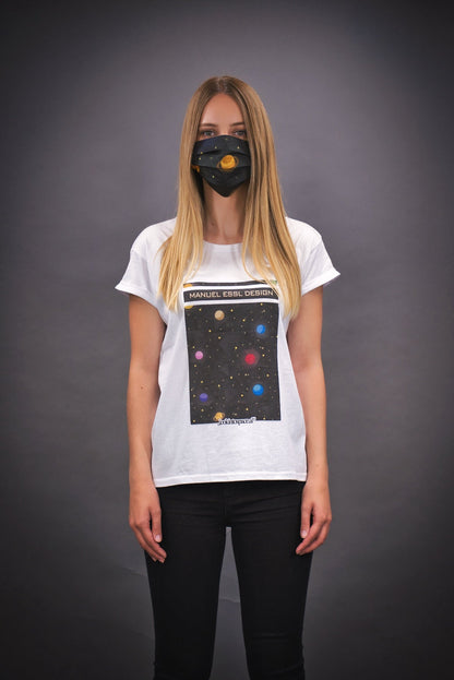 T-Shirt "SPACE PRINT" - weiß - Manuel Essl Design