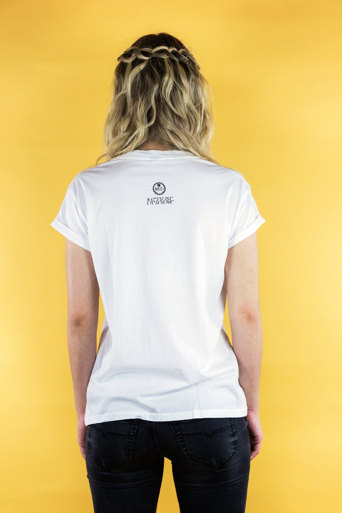 T-Shirt "SPACE PRINT" - weiß - Manuel Essl Design