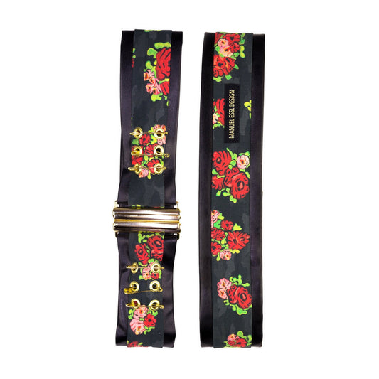Taillengürtel "ROSES" - schwarz - Manuel Essl Design