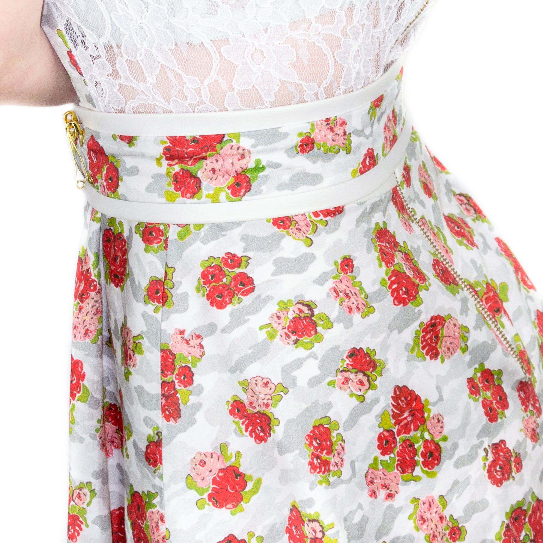Taillengürtel "ROSES" - weiß - Manuel Essl Design