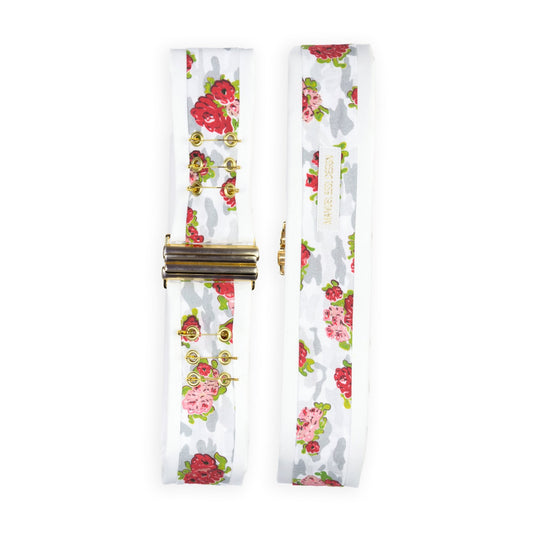 Taillengürtel "ROSES" - weiß - Manuel Essl Design