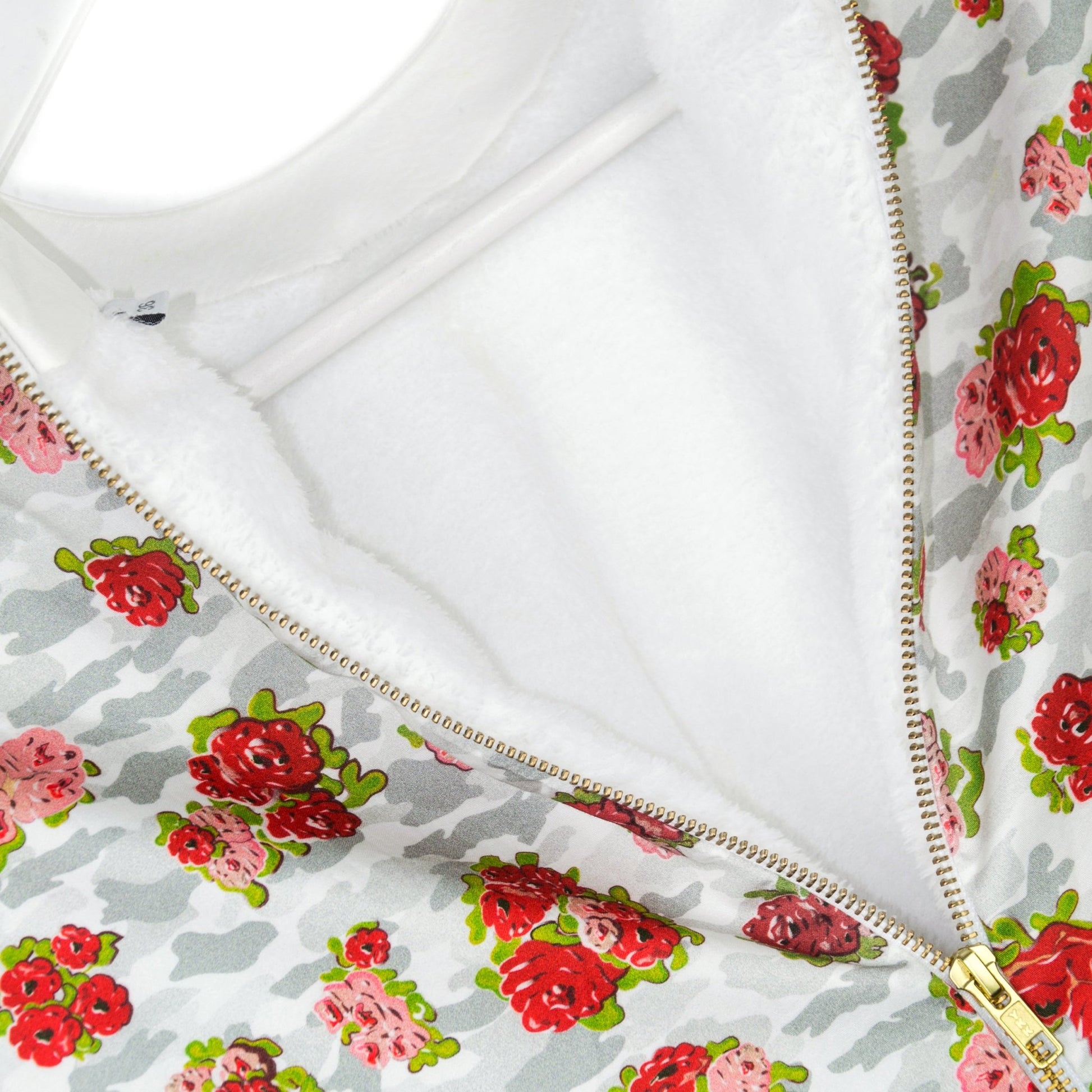Vokuhila Cape "ROSES" - weiß - Manuel Essl Design